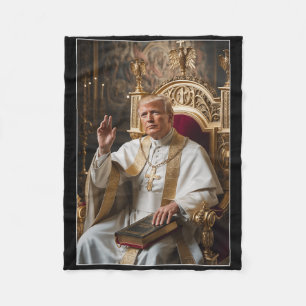 Cobertor De Velo Pope Trump Funny Trump Vaticano Christian Retro Ch