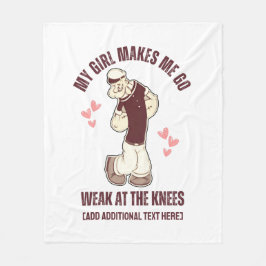 Cobertor De Velo POPEYE Fraco No Dia de os namorados Divertido Dos