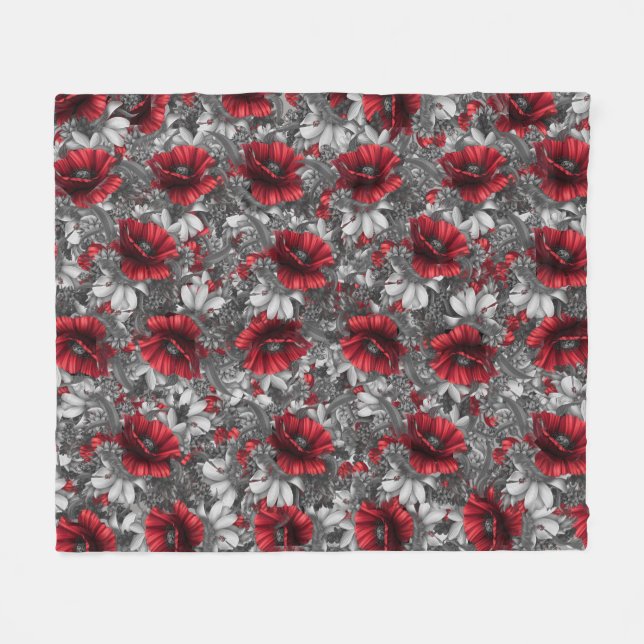Cobertor De Velo Poppies e Lady Bug (Frente (Horizontal))