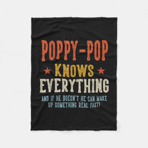 Cobertor De Velo Poppy-pop sabe tudo dia dos pais retrô