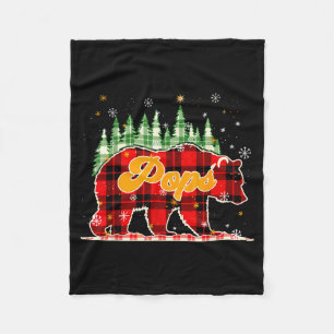 Cobertor De Velo Pops Bear Natal Xadrez Vermelho Preto Família Corr