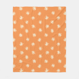 Cobertor De Velo Pôr do Sol de Mamão Vibrante Laranja Floral Liquid