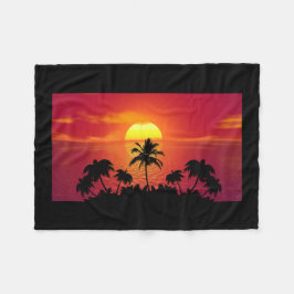 Cobertor De Velo Pôr do sol tropical