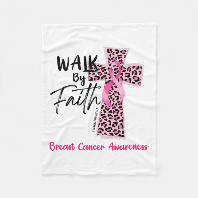 Cobertor De Velo Por Faith Breth Cancer Consciência Cristã Jesus W (Frente)