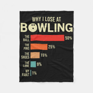 Cobertor De Velo Por Que Eu Perder Na Boliche Engraçado Bowler