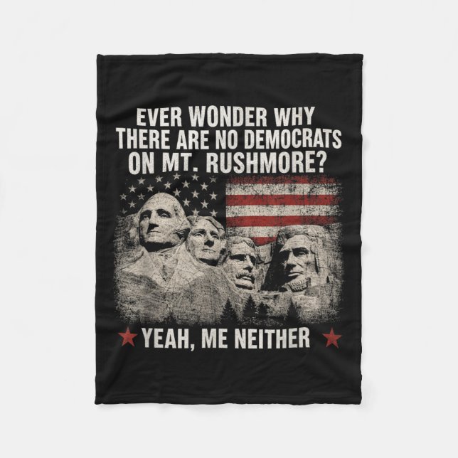 Cobertor De Velo Por Que Existem Democratas No Mt Rushmore (Frente)