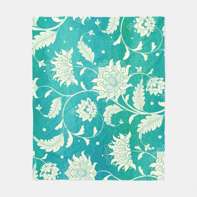 Cobertor De Velo Porcelana Floral Chinesa (Frente)