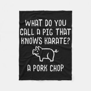 Cobertor De Velo Porco Sabe Karatê Costeleta de Porco Piada de Porc