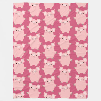 Cobertor De Velo Porcos de Cartoon Bonitos Inquisitivos Fleece Blan