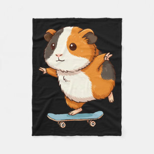 Cobertor De Velo Porquinho da Índia engraçado Skater Skateboard Bai