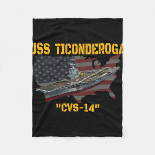 Cobertor De Velo Porta-aviões USS Ticonderoga CVS-14 Veteranos D