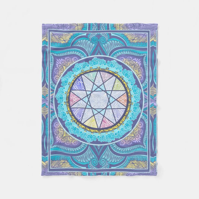 Cobertor De Velo Portal Geométrico Celestial (Frente)