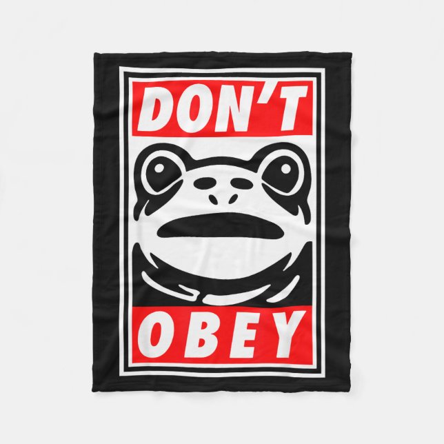Cobertor De Velo Portland Frog Dont Obey  (Frente)
