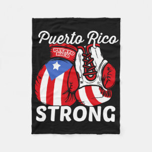 Cobertor De Velo Porto Rico Bandeira Boxando Luvas Boricua Porto Ri