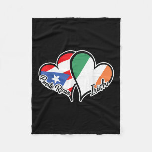 Cobertor De Velo Porto Rico Irlanda Bandeira Half Puerto Rican Half