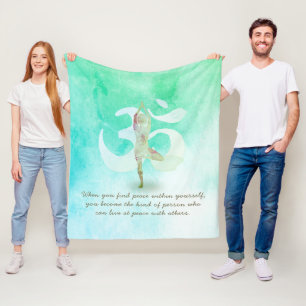 Cobertor De Velo Pose Om - Sinal de Árvore de Meditação YOGA Instru