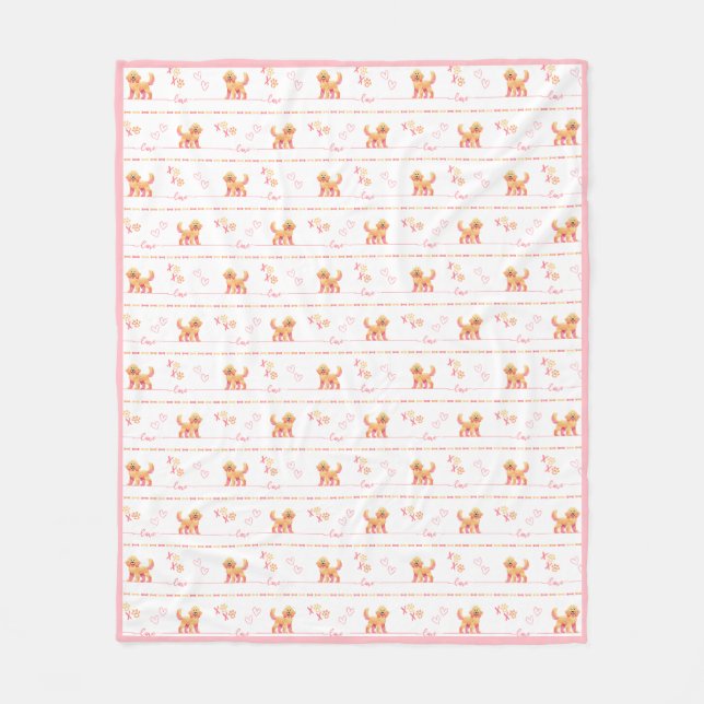 Cobertor De Velo Posh Doodle Love Fleece Blanket (Frente)