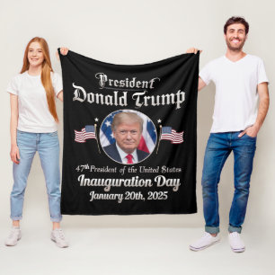 Cobertor De Velo Posse do presidente Trump 2025 47º Presidente dos