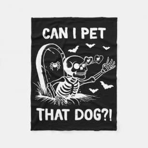 Cobertor De Velo Posso Pôr Aquele Cachorro No Esqueleto De Hallowee