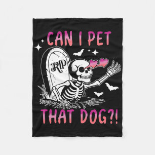 Cobertor De Velo Posso Pôr Aquele Cão No Skeleton Halloween?