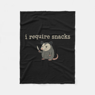 Cobertor De Velo Possum I Requer Snacks