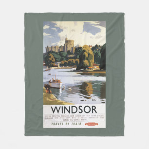 Cobertor De Velo Poster britânico de Tamisa do castelo de Windsor
