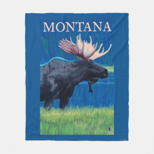 Cobertor De Velo Poster das viagens vintage de MontanaMoose