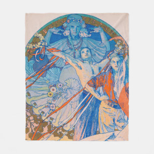 Cobertor De Velo Poster de Alphonse Mucha para o Festival de Sokol