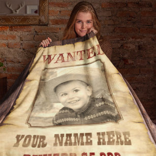 Cobertor De Velo Poster   Vintage Wild West Photo Template F