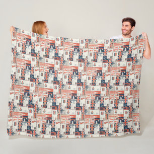 Cobertor De Velo Posto Londres Fleece Blanket
