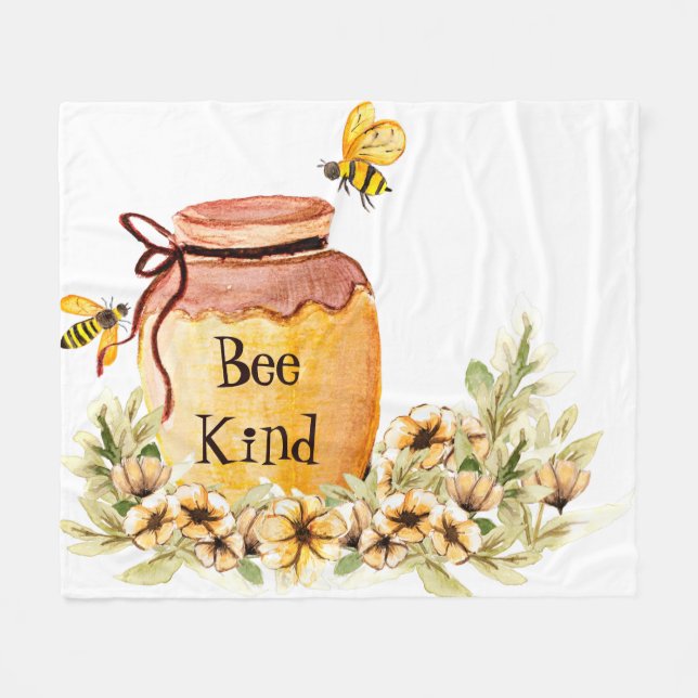 Cobertor De Velo Pote de mel bee kind  (Frente (Horizontal))