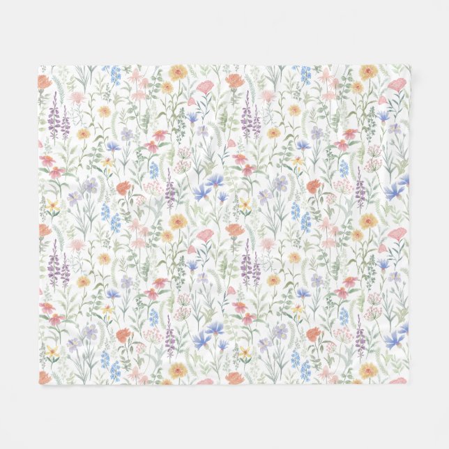 Cobertor De Velo Prado de Flores Silvestres Coquette (Frente (Horizontal))