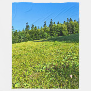 Cobertor De Velo Prado Verde dos Cárpatos – Impressão de Montanha d