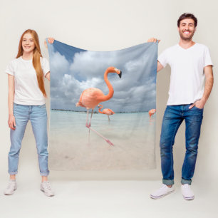 Cobertor De Velo Praia Aruba dos flamingos