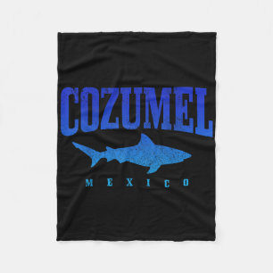 Cobertor De Velo Praia de Cozumel México mergulhador de tubarão mer