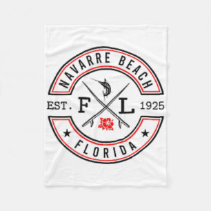 Cobertor De Velo Praia de Navarre Flórida Fl Surfista Retro Frente