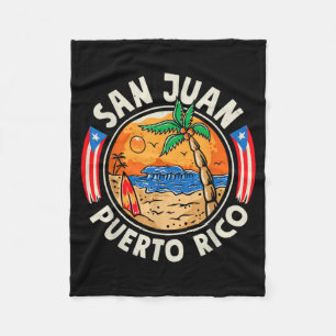 Cobertor De Velo Praia de San Juan Porto Rico Retro Vintage 70s