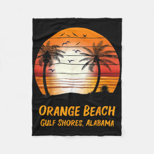 Cobertor De Velo Praia Laranja Margens do Golfo Alabama Pôr do Sol