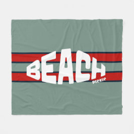 Cobertor De Velo Praia, por favor, Dusty Blue e Red