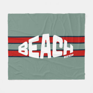 Cobertor De Velo Praia, por favor, Dusty Blue e Red