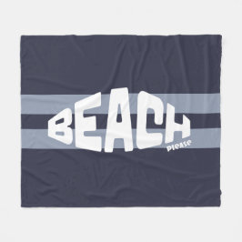 Cobertor De Velo Praia, por favor, Marinho Azul e Branco