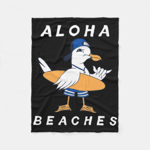 Cobertor De Velo Praias Aloha Gaivota Engraçada Combinando Família