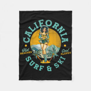Cobertor De Velo Praias Quentes da Califórnia Surf e Ski, Encostas 