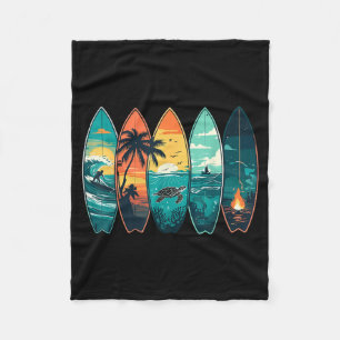 Cobertor De Velo Pranchas de Surf Pôr do Sol Oceano Praia Vibração 