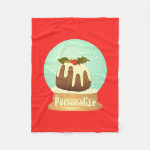 Cobertor De Velo Prata de ameixa neve globo de inverno vermelho ver