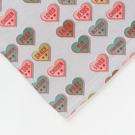 Cobertor De Velo Pray, Love, Jesus One-Sided Blanket