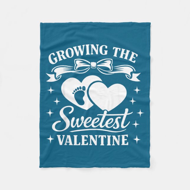 Cobertor De Velo Pregnancy Announcement Growing The Sweetest Valent (Frente)