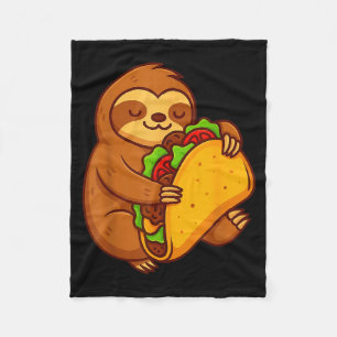 Cobertor De Velo Preguiça engraçada abraçando taco amante de comida