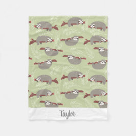 Cobertor De Velo Preguiça engraçada bonito que pendura no texto