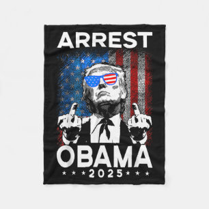 Cobertor De Velo Prender Obama 2025 Design Bandeira EUA Para Homens